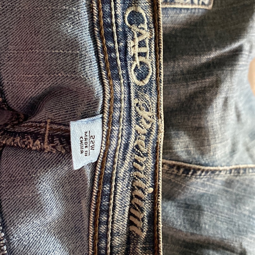 Gently used blue jeans